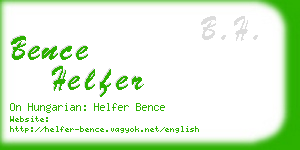 bence helfer business card